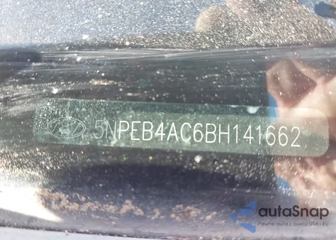 2011 Hyundai Sonata Gls z USA, uszkodzony, nr VIN 5NPEB4AC6BH141662